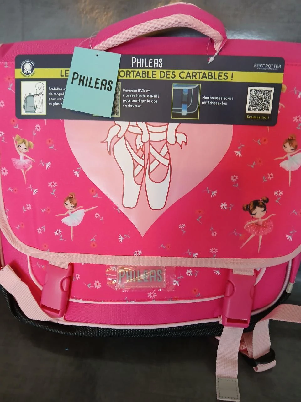 Mochila Phileas menina rosa 38/13/34 cm – photo 3